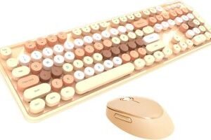 MOFII Sweet 2.4G Vezeték nélküli billentyűzet + egér - bézs ANGOL